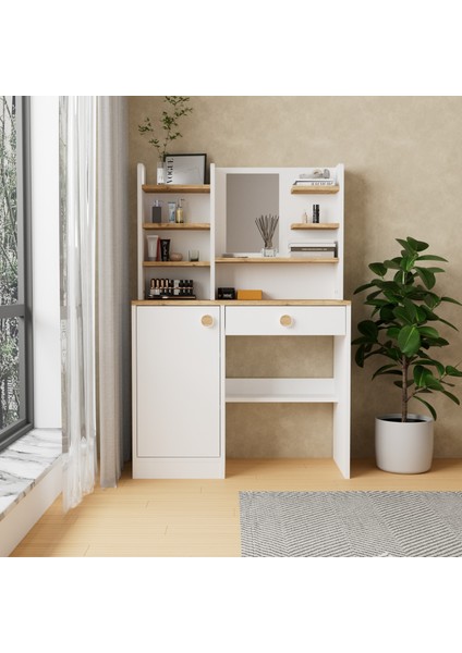 Orkide Makyaj Masası Beyaz Atlantik Çam