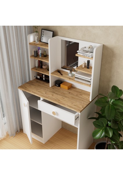 Orkide Makyaj Masası Beyaz Atlantik Çam fırsatları