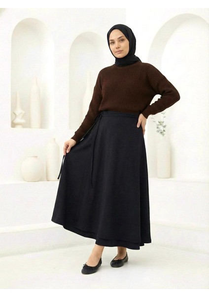 Ön Kapak Detay Scuba Etek-Siyah