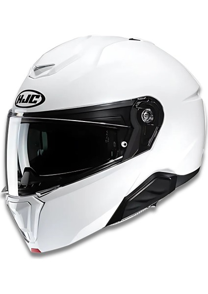 I91 Inci Beyazı Çene Açılır Motosiklet Kaskı - White L