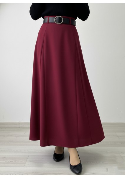 Kelebek Detaylı Etek-Bordo fiyatları