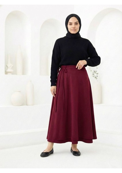 Ön Kapak Detay Scuba Etek-Bordo