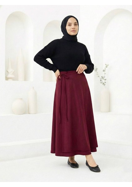 Ön Kapak Detay Scuba Etek-Bordo fiyatları