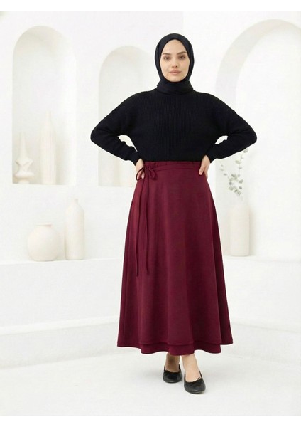 Ön Kapak Detay Scuba Etek-Bordo modelleri