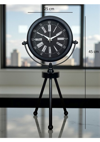 Zentime Siyah Zarif Üç Ayaklı Masa Saati indirimleri
