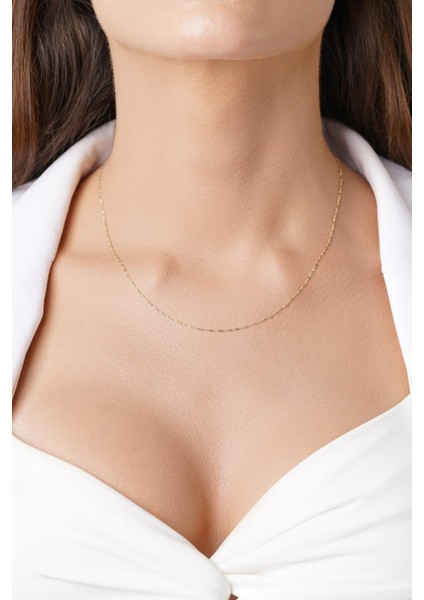 14 Ayar Altın Baby Singapur Zincir Set fiyatları