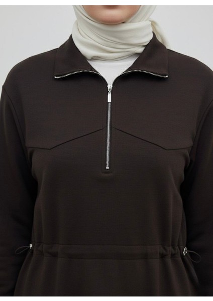 Beli Stoper Tünelli Elbise-Kahve fiyatları