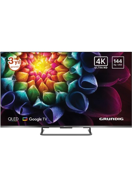 Grundıg 55GQ850A 55INC 139 cm 4K UHD Google Smart QLED Tv,uydu Alıcılı