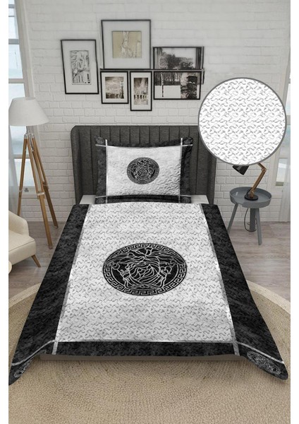 Parlak Kadife Kumaş Kapitoneli Tek Kişilik Yatak Örtüsü Seti (2 Parça) TKY0003 fiyatları