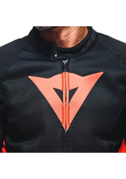 Energyca Air Black Fluo Red Tekstil Motosiklet Mont 50