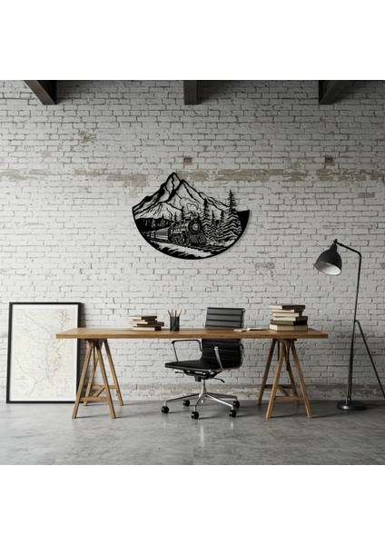 Zamanın Tren Yolcusu Temalı Ahşap Duvar Tablosu modelleri