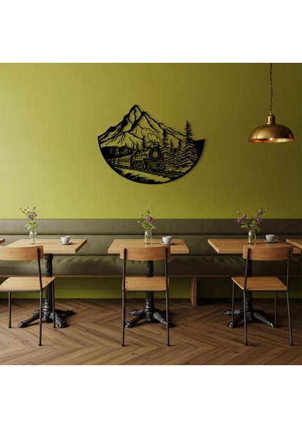 Zamanın Tren Yolcusu Temalı Ahşap Duvar Tablosu fırsatları