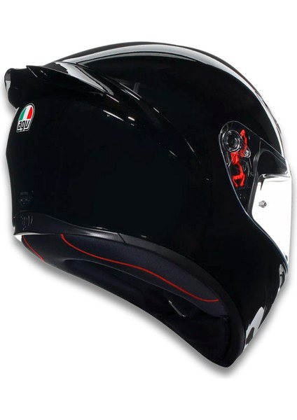 K1 S Mono Black Kapalı Motosiklet Kaskı - Parlak Siyah M fırsatları