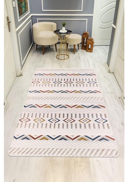 Parlak Parlak Kadife Kumaş Dijital Baskı Etnik Desenli Dot Kaymaz Tabanlı Halı Kumaş Dijital Baskı Dot Kaymaz Tabanlı Mutfak Halısı H0280