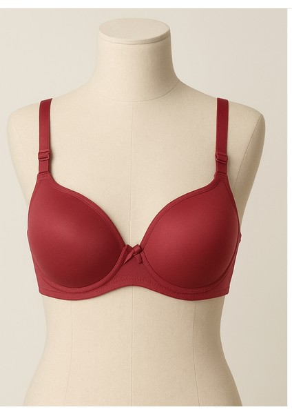 Şık Zarif Saten Fuşya Sütyen