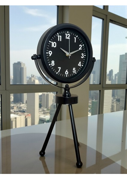 Zentime Siyah Zarif Üç Ayaklı Masa Saati modelleri