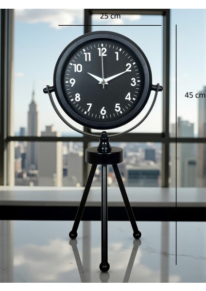 Zentime Siyah Zarif Üç Ayaklı Masa Saati indirimleri