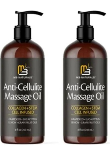 Süper Anti Cellulıte Sıkılaştırıcı Yağı Yakıcı Masaj Bakım Yağı 240 ml 2 Adet