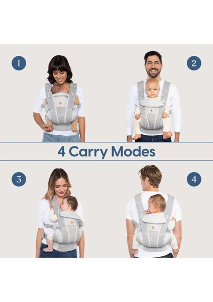 Omni Deluxe Soft Touch %100 Pamuklu (Onyx Black) , 4 Farklı Taşıma Pozisyonlu Ergonomik Kanguru , 0-4 Yaş Yeni Doğan ve Küçük Çocuklar Için indirimleri