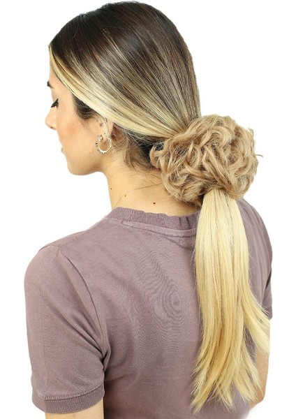 Yoğun Saçlı Lastikli Topuz Toka / Balköpüğü