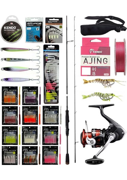 Yekoutdoor Ultra Lrf Seti Savage Gear Sg2 Ultra Light Game 2.13M 2-10GR &shimano Sienna 1000 Fg Lrf Makinesi