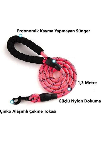 Köpek Gezdirme Tasma Kayışı 40 Kg'a Kadar Köpekler Için Tasma Halatı Gezdirme Ipi 150 cm fırsatları