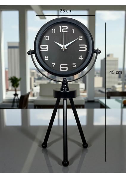 Zentime Siyah Zarif Üç Ayaklı Masa Saati indirimleri