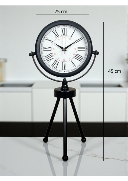 Zentime Siyah Zarif Üç Ayaklı Masa Saati indirimleri