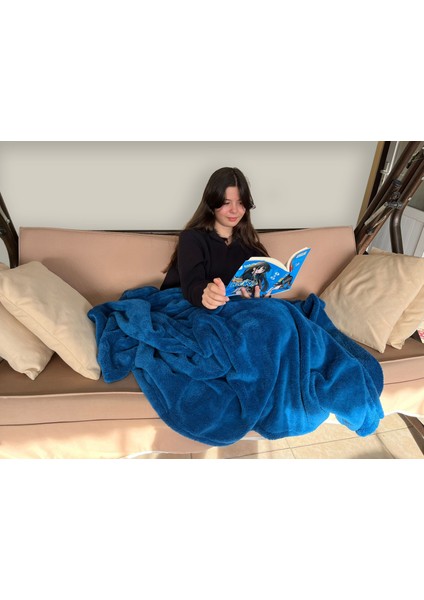Wellsoft Tek Kişilik Battaniye |mavi | 150X200 cm modelleri