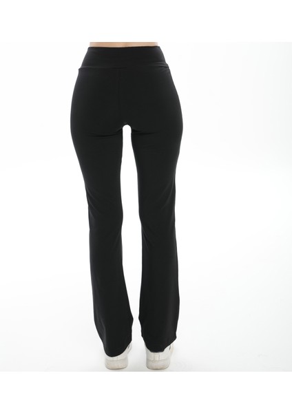 Kadın Yüksek Bel Kalın Kemerli Siyah Tayt (Büyük Beden Seçeneğiyle) fiyatları