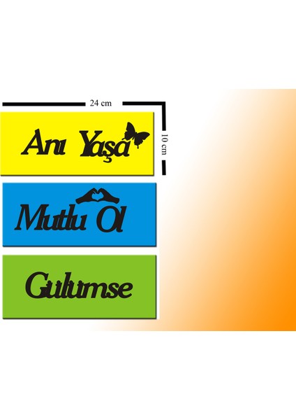 Anı Yaşa Balkon Bahçe Ağaç Duvar Süsü Ahşap 3 Lü Set fiyatları
