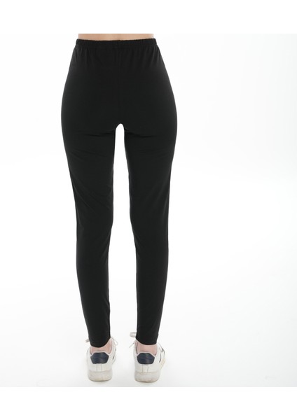 Kadın Taş Baskı Detaylı Siyah Tayt (Büyük Beden Seçeneğiyle) modelleri