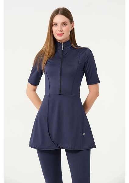 Hızlı Kuruyan Likralı Mayo Kumaşı Kısa Kollu Kadın Taytlı Mayo 24147 fiyatları