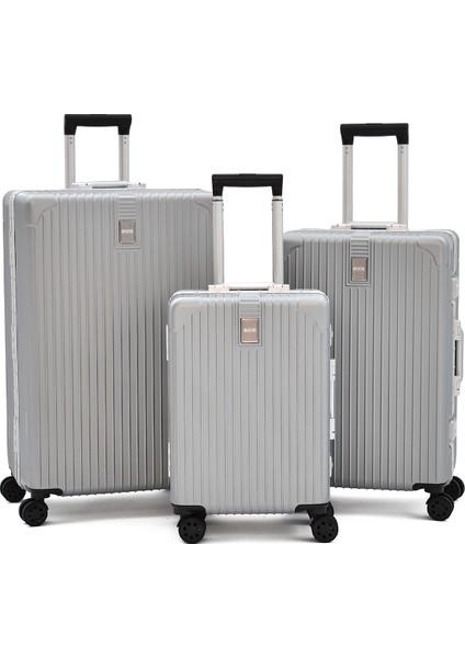 Alüminyum Alaşımlı 3'lü Valiz Seti – Tsa Kilitli, Ultra Dayanıklı, Sessiz Tekerlek