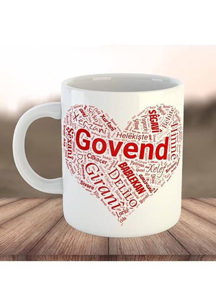 Govend Porselen Kupa Bardak - Kürt Halay Isimleri Kupası 4