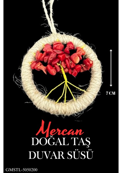 Sertifikalı Mercan Doğal Taş El Yapımı Duvar Süsü & Araba Süsü & Kapı Süsü