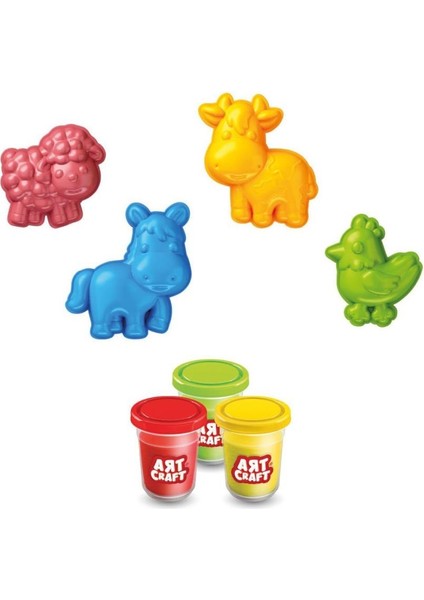 03993 Art Craft Çiftlik Hayvanları Hamur Set 168 gr -Fentoys fiyatları