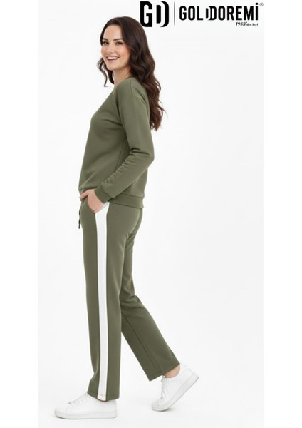 11-007 Kadın Modal Yanı Parçalı Şeritli Bol Paça Eşofman Altı fiyatları