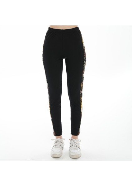 Kadın Yanı Palmiye Desenli Tayt (Büyük Beden Seçeneğiyle) fiyatları