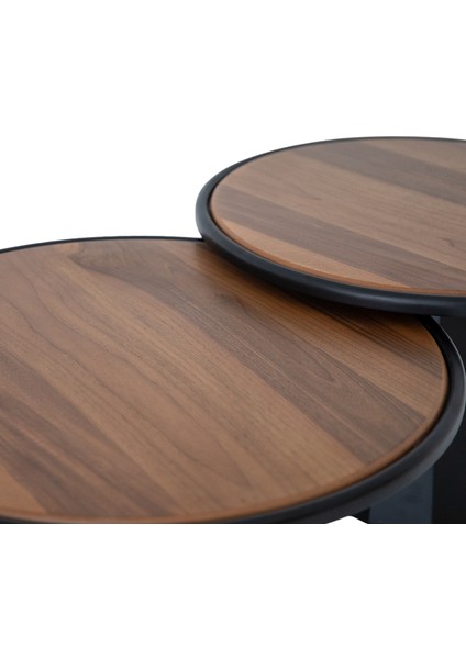 Luna Ikili Orta Sehpa Seti Ceviz modelleri