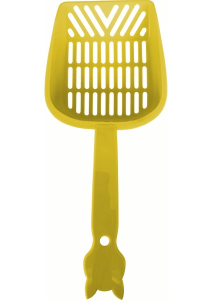 Markapet Ince Elekli Kedi Kumu Küreği Medium 10-25 cm Sarı