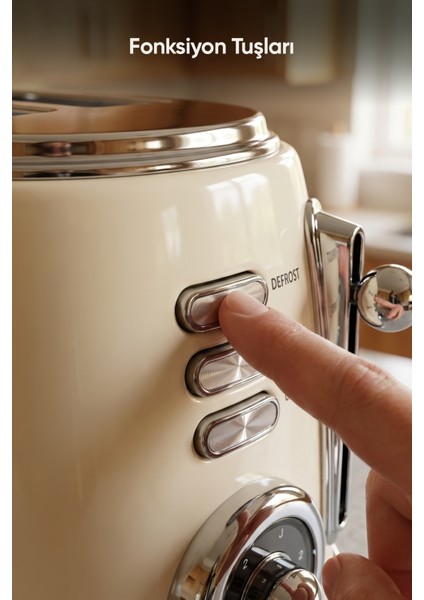 Fr-Ek Panella 2 Dilim + Tost Aparatlı Krem Pro Ekmek Kızartma Makinesi modelleri