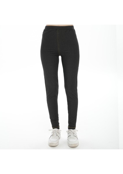 Kadın Kot Görünümlü Tayt (Büyük Beden Seçeneğiyle)