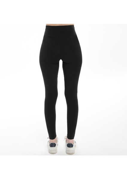 Kadın Beli Çapraz Detaylı Siyah Tayt (Büyük Beden Seçeneğiyle) modelleri
