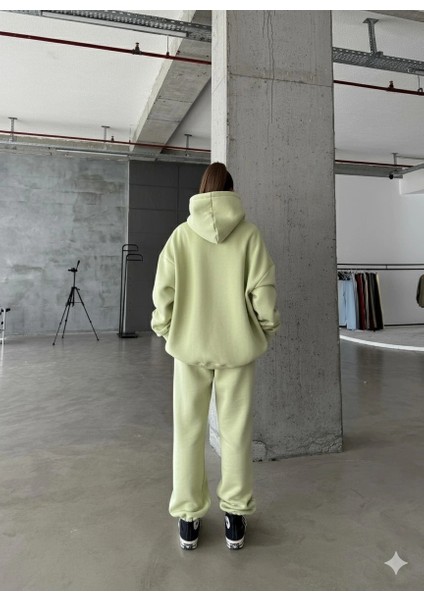 3 Iplik Şardonlu Kapşonlu Sweatshirt Mint P510436 fiyatları