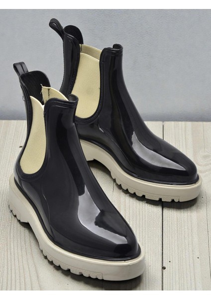 300-50 Ortopedik Taban Lastikli Günlük Kadın Bot Plastik Bot Su Geçirmez Kadın Bot