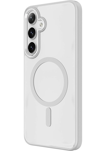 Galaxy S25 Plus Kılıf M-Safe Şarj Özellikli Zore Krom M-Safe Silikon Kapak - Lacivert indirimleri