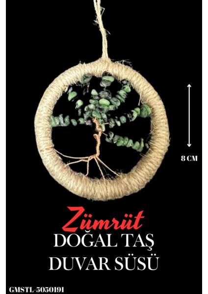 Sertifikalı Zümrüt Doğal Taş El Yapımı Duvar Süsü & Araba Süsü & Kapı Süsü