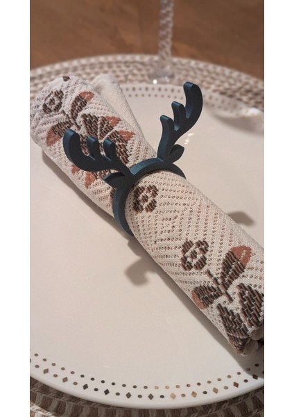 Yılbaşı Sofralarınızın Zarif Detayı Geyik Boynuzlu Peçeteyüzüğü 6lıset modelleri