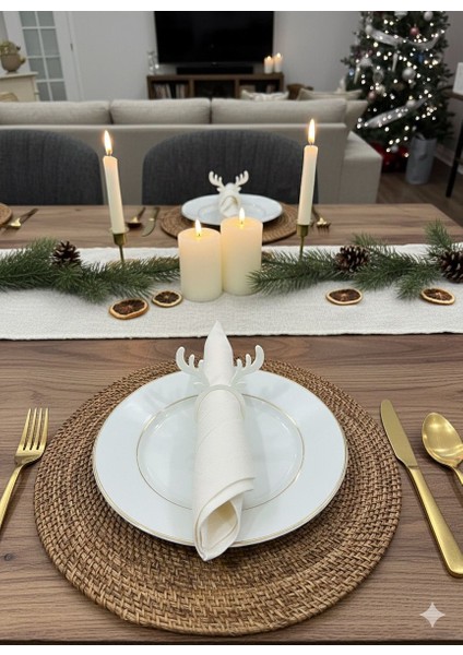 Yılbaşı Sofralarınızın Zarif Detayı Geyik Boynuzlu Peçeteyüzüğü 6lıset fırsatları